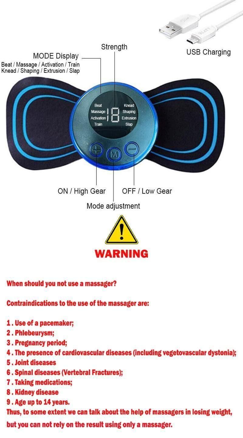 Mini Massager with 8 Modes and 19 Strength Levels,Rechargeable